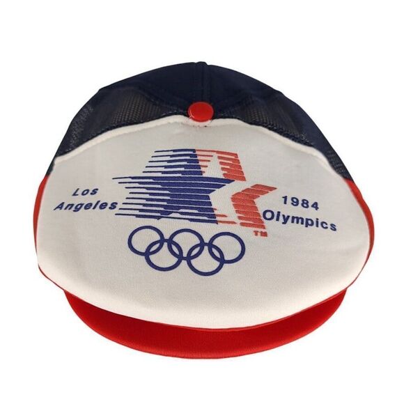 1984 Olympics Ivy Hat Flat Cap Vintage 80s Made In USA One Size Free Button NEW - Picture 1 of 8